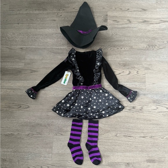 Tipsy Elves Girl's 3-Piece Witch Costume - Size S‎ (6/7) - Black/Purple - NWT - Picture 4 of 8